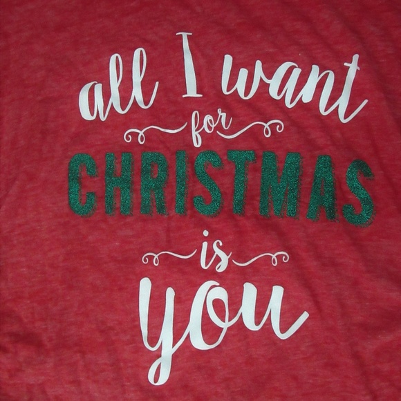 Motherhood Long Sleeve Maternity All I Want for Christmas T-shirt Tee NWT - Picture 2 of 4